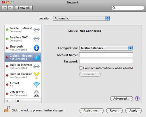 Network Pref Pane - Advanced